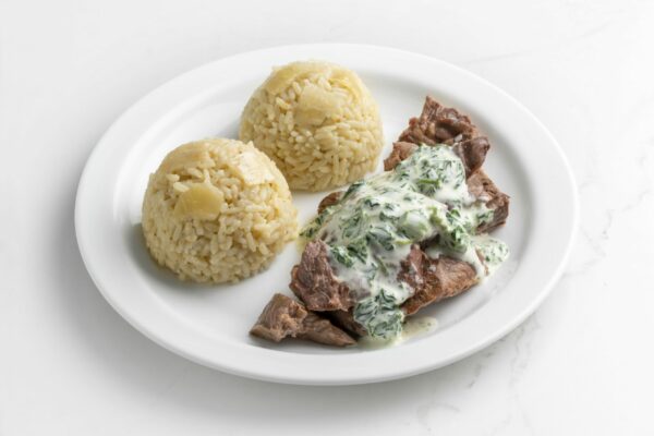 Tiras de ternera con arroz